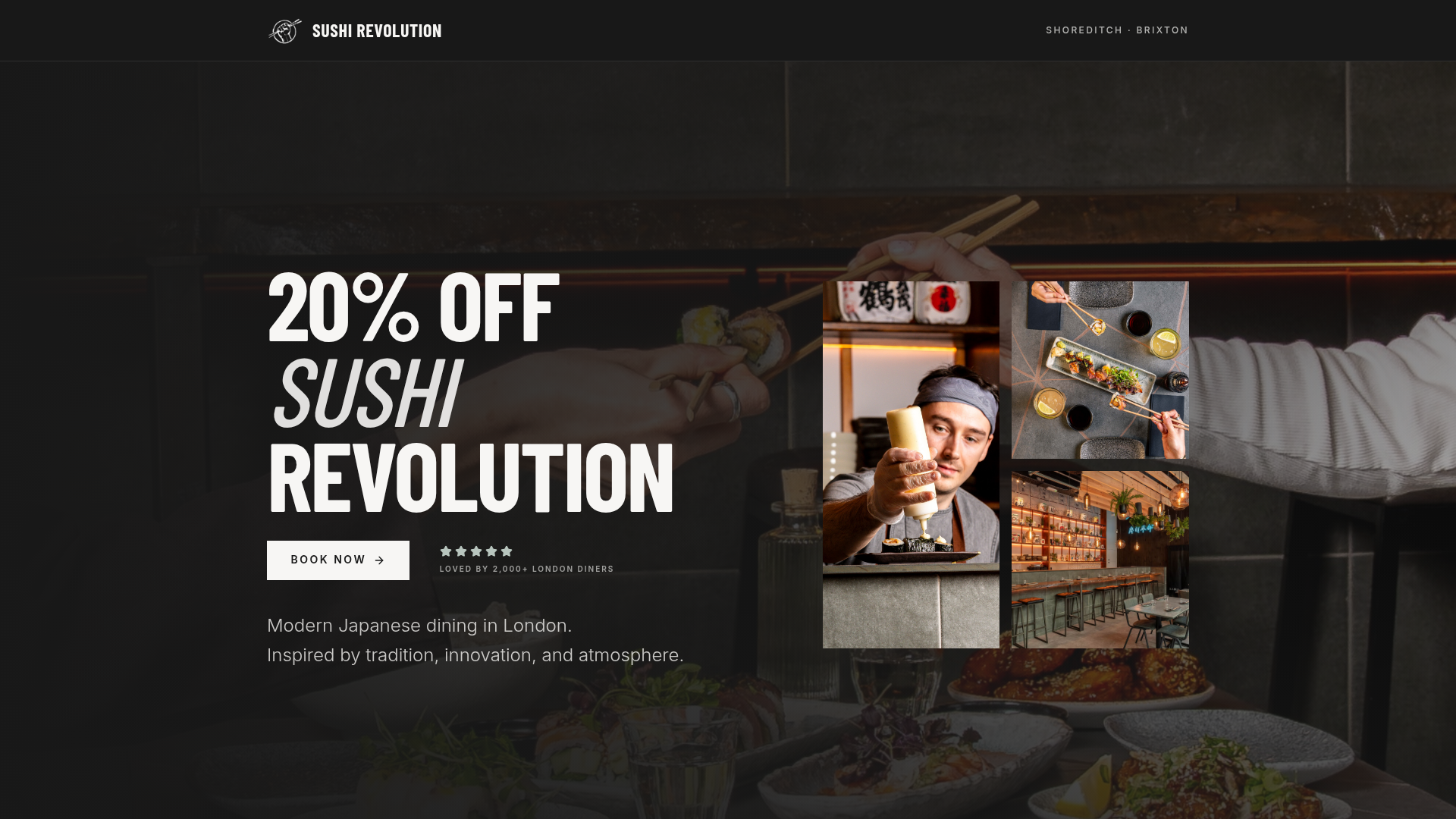 Sushi Revolution website preview