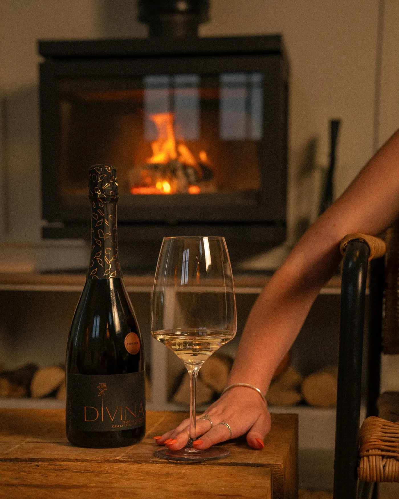 By the fire