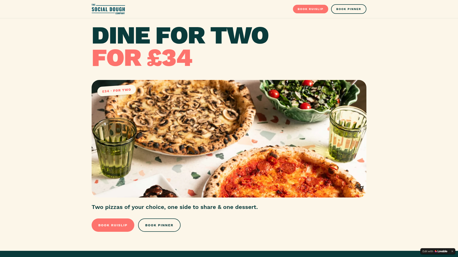 The Social Dough Co. website preview